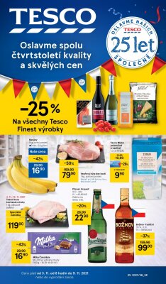 akční leták Tesco 3.11.2021-9.11.2021