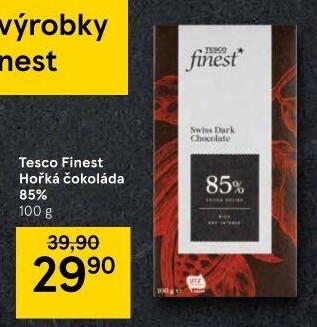 Čokoláda Tesco Finest