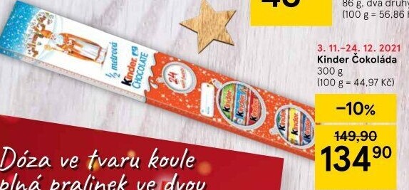 Čokoládky vánoční Kinder