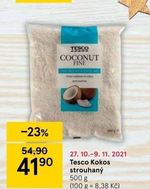 Kokos strouhaný Tesco