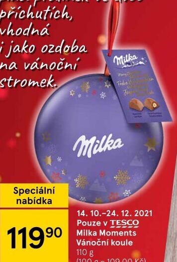 Koule čokoládová Moments Milka