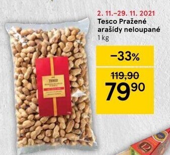 Neloupané arašídy Tesco