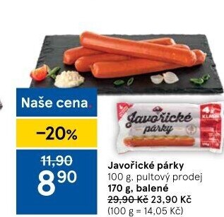 Párky javořické