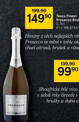 Prosecco brut DOC Tesco finest