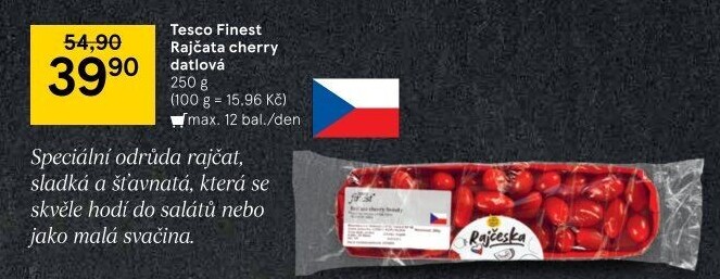 Rajčata cherry Tesco Finest