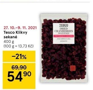 Sušené brusinky Tesco