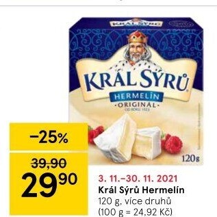 Sýr Hermelín Král sýrů