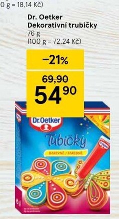 Zdobicí tubičky Dr. Oetker