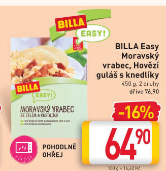 Moravský vrabec Easy Billa