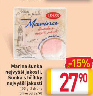 Šunka Marina nejvyšší jakosti LE&amp