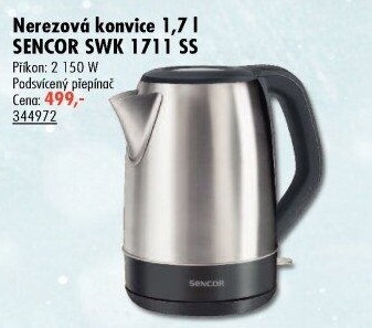 Rychlovarná konvice Sencor SWK 1711 SS