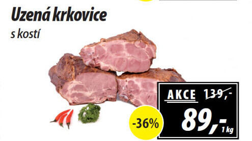 Uzená krkovice s kostí