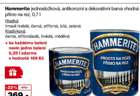 Barva přímo na rez Hammerite