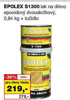 Dvousložkový lak na dřevo + tužidlo Epolex s1300