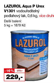 Lazura na dřevo Aqua P Urex Lazurol