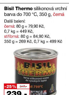 Silikonová vrchní barva Thermo Bisil