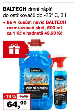 Směs do ostřikovačů zimní Baltech