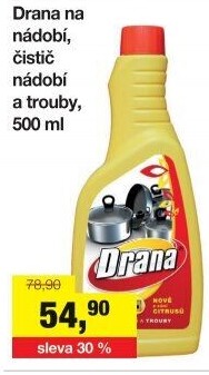 Čistič na připálené tuky a pokrmy Drana Severochema