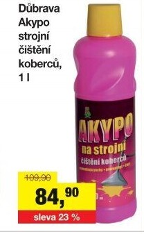 Čistič na strojní čištění koberců Akypo