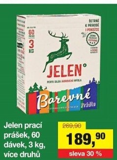 Prací prášek mýdlový Jelen