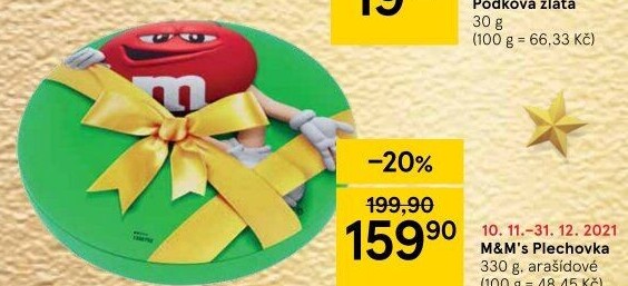 Arašídy v čokoládě M&amp