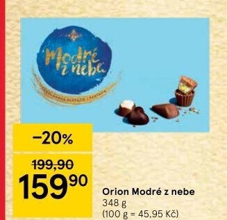 Bonboniéra Modré z nebe Orion