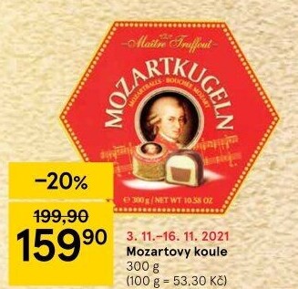 Bonboniéra Mozartovy koule Maitre Truffout