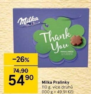 Bonboniéra Thank you Milka
