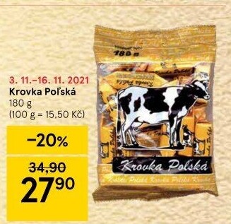 Bonbony karamelové Krovky Polská Krowka