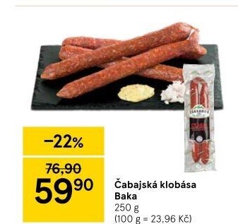 Čabajská klobása Baka Csabahús