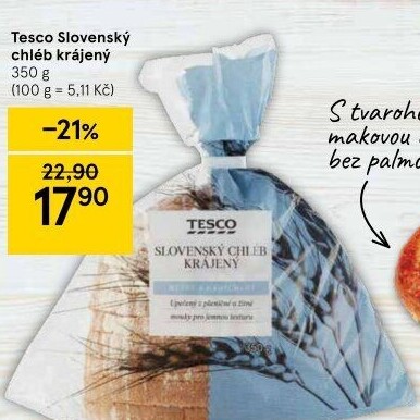 Chléb slovenský Tesco