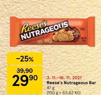 Čokoládová tyčinka Reese'