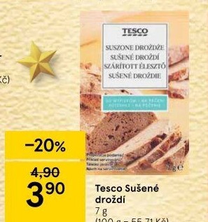 Droždí sušené Tesco