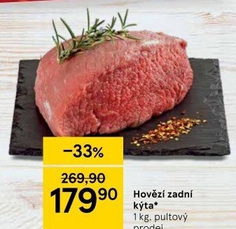 Hovězí kýta zadní bez kosti