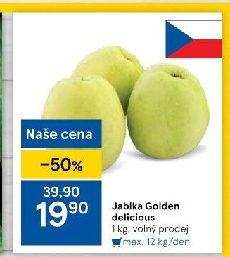 Jablka Golden Delicious