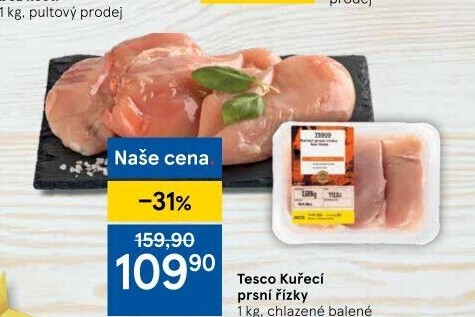 Kuřecí prsní řízky Tesco