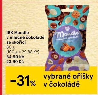 Mandle v čokoládě IBK trade