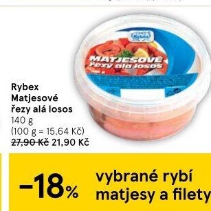 Matjesové závitky a la losos Rybex
