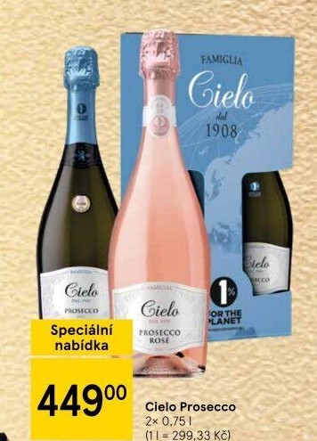 Prosecco Cielo - dárkové balení