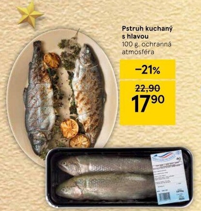 Pstruh kuchaný Rybářství Chlumec nad Cidlinou