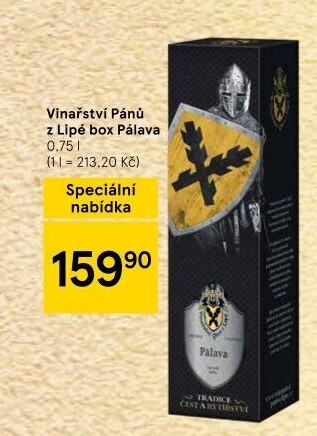 Víno Pálava Vinařství Pánů z Lipé