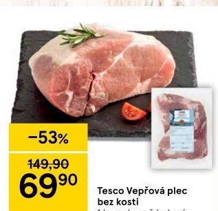 Vepřová plec bez kosti Tesco