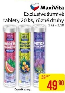 Šumivé tablety Exclusive MaxiVita