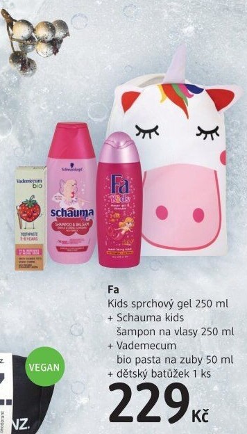 Dárková sada drogerie pro děti s batohem Fa + Schauma + Vademecum