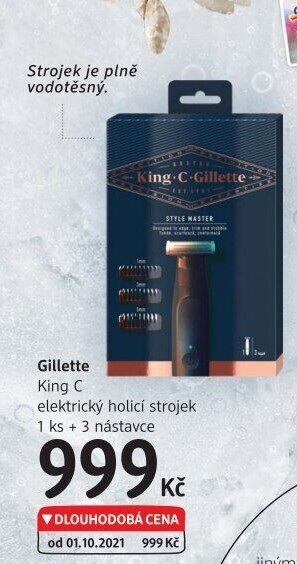 Holicí strojek elektrický King C Gillette