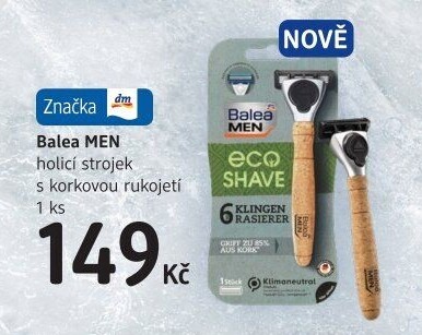 Holicí strojek pánský eco s korkovou rukojetí Men Balea