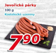 Párky javořické Kostelecké uzeniny