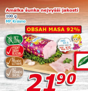 Šunka Amálka nejvyšší jakosti Krásno