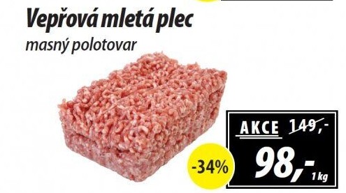 Maso mleté vepřové z plece