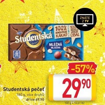 Čokoláda Studentská pečeť Orion